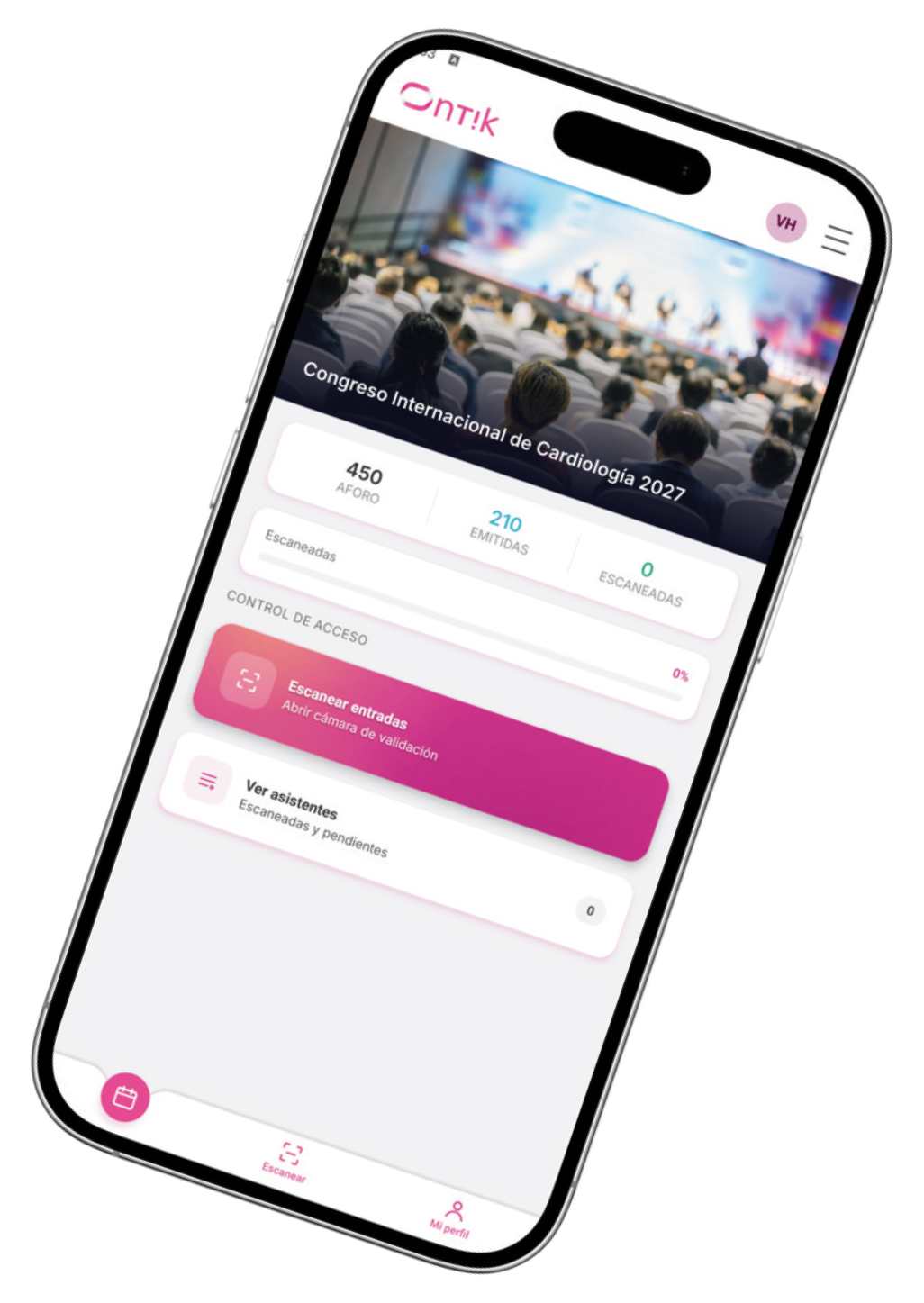 App de control de acceso de ONTIK